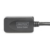 Digitus Aktives USB 3.2 Gen 1 Verlängerungskabel, 5 Meter schwarz, Repeater Kabel