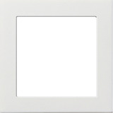 Gira Adapterrahmen mit quadratischem Ausschnitt 50 x 50 mm flach weiß (glänzend), Retail
