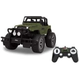 Jamara Deluxe Car Series - Jeep Wrangler Rubicon, RC olivgrün, Maßstab 1:14, 2,4 GHz