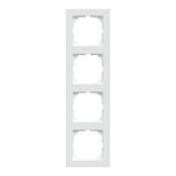 Merten Rahmen vierfach für Senkrecht- und Waagerechtmontage aus Thermoplast, matt, IP20 weiß (matt), Retail