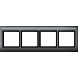 Merten Rahmen vierfach waagerecht und senkrecht montierbar anthrazit, Retail