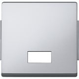 Merten Wippe mit Symbolfenster, rechteckig, einteilige Ausführung, mit Kontrollfenster aluminium, Retail