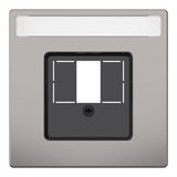 Merten Zentralplatte nickelmetallic rechteckiger Ausschnitt, Abdeckung grau, Retail