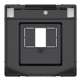 Merten Zentralplatte nickelmetallic rechteckiger Ausschnitt, Abdeckung grau, Retail