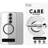 PanzerGlass Kickstand Case, Handyhülle transparent/schwarz, Samsung Galaxy S25+, QI-kompatibel