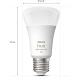 Philips HUE White & Color Ambiance Starter-Kit E27, LED-Lampe drei Lampen, eine Hue-Bridge, ein Dimmschalter, ersetzt 60 Watt