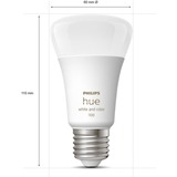 Philips Hue White & Color Ambiance Starter-Kit E27, LED-Lampe drei Lampen, eine Hue-Bridge, ein Dimmschalter, ersetzt 60 Watt