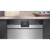 Siemens SR43ES25ME iQ300, Spülmaschine edelstahl (gebürstet)/schwarz, 45 cm, Home Connect