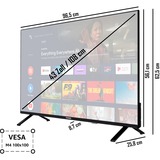 Telefunken XU43AN751S, LED-Fernseher 108 cm (43 Zoll), schwarz, FullHD, Triple Tuner, SmartTV