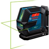 Bosch Linienlaser GLL 2-15 G Professional, mit Halterung, Kreuzlinienlaser blau/schwarz, Koffer, Deckenklemme, grüne Laserlinien