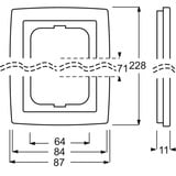 Busch-Jaeger Rahmen drei fach 1723-80 chrom, Retail