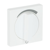 Busch-Jaeger Zentralscheibe mit Drehknopf und Aufdruck, Abdeckung weiß (matt), Retail