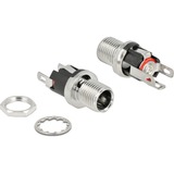 DeLOCK Steckverbinder DC 5,5 x 2,1 x 12,0mm Buchse zum Einbau, Stecker Lötversion