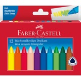 Faber-Castell Jumbo Wachsmalkreide Dreikant, 12er Etui, Set
