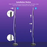 Govee RGBICW Smart Eck-Stehlampe, LED-Leuchte schwarz