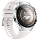 Huawei Watch 5 42mm (Soc-L19L), Smartwatch silber/weiß, Komposit-Armband in weiß, Gehäuse aus Edelstahl