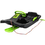 Jamara Snow Play - Bob Black Devil 84 cm mit Lenkrad und Bremse, Schlitten schwarz