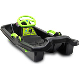 Jamara Snow Play - Bob Black Devil 84 cm mit Lenkrad und Bremse, Schlitten schwarz