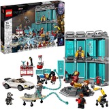 LEGO 76216 Marvel Super Heroes Iron Mans Werkstatt, Konstruktionsspielzeug Avengers-Set mit Minifiguren