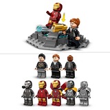 LEGO 76216 Marvel Super Heroes Iron Mans Werkstatt, Konstruktionsspielzeug Avengers-Set mit Minifiguren