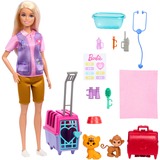 Mattel Barbie-Tierrettungsspielset mit blonder Puppe, 2 Tierfiguren und Zubehör 