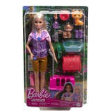 Mattel Barbie-Tierrettungsspielset mit blonder Puppe, 2 Tierfiguren und Zubehör 