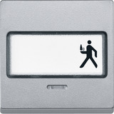 Merten Wippe Kontrast Fenster mit Schriftfeld, Abdeckung aluminium, Retail