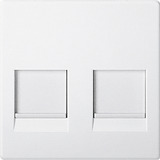 Merten Zentralplatte zweifach passend für Modular Jack weiß, Retail