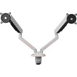 ONE FOR ALL Universeller Gaming Dual Monitorarm (DM8220), Monitorhalterung weiß, RGB