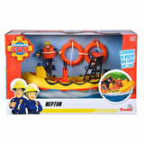 Simba Feuerwehrmann Sam Neptune Boot mit Figur, Spielfahrzeug 