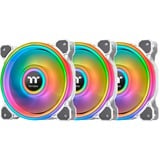 Thermaltake Riing Quad 12 RGB Radiator Fan TT Premium Edition 3 Pack, Gehäuselüfter weiß, 3er Set, 1x Controller