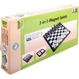 VEDES 3 in 1 Magnetspiel für Dame, Schach und Backgammon, Brettspiel 