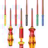 Wera Kraftform Kompakt VDE 16 Universal 1 Tool Finder, 16-teilig, Schraubendreher rot/gelb, inkl. Steckgriff, Phasenprüfer, VDE-Wechselklingen