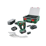 Bosch Akku-Bohrhammer Uneo Maxx, 18Volt grün/schwarz, 2x Li-Ionen Akku 1,5Ah, 19-teiliges Zubehör, SystemBox, POWER FOR ALL ALLIANCE