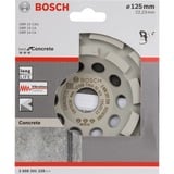 Bosch Diamant-Topfscheibe Best for Concrete, Ø 125mm, Schleifscheibe Bohrung 22,23mm, für Beton- und Winkelschleifer