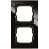 Busch-Jaeger Abdeckrahmen 2-fach, Abdeckung schwarz (glänzend), Retail