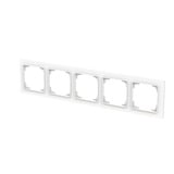 Busch-Jaeger Abdeckrahmen fünffach, Abdeckung weiß, Retail