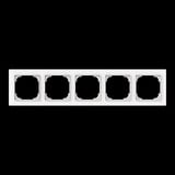 Busch-Jaeger Abdeckrahmen fünffach, Abdeckung weiß, Retail