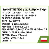 COBI Tankette TK-3, Konstruktionsspielzeug Maßstab 1:28