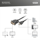 Digitus HDMI auf DVI-D-Adapterkabel schwarz