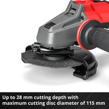 EINHELL Professional Akku-Winkelschleifer AXXIO 18/115, 18Volt rot/schwarz, ohne Akku und Ladegerät