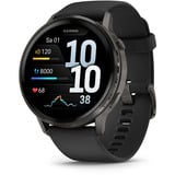 Garmin Venu 4 - 45 mm, Smartwatch schwarz/schiefergrau, Silikon-Armband in grau