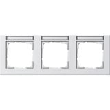 Gira Abdeckrahmen dreifach Rahmen waagerecht bruchsicher, Abdeckung weiß, Retail