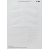 Gira Beschriftungsbogen 51,2 x 7 Millimeter Vorgestanzte Beschriftungsbögen aus PET-Folie im DIN A4 Format Retail