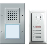 Gira Einfamilienhaus-Paket Audio mit Steuergerät, Türstation und Wohnungsstation System 55, Türsprechanlage weiß (glänzend), Retail