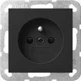 Gira Steckdose mit Erdungsstift 16 Ampere 250 Volt und erhöhtem Berührungsschutz System 55 schwarz (matt), Retail
