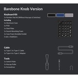 Keychron Q0+ Barebone, Ziffernblock grau, Hot Swap, Aluminiumrahmen, RGB, Knob