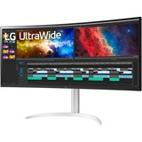 LG 38BQ85C-W, Gaming-Monitor 95.29 cm (37.5 Zoll), schwarz/weiß, Curved, HDMI, DisplayPort, USB-C, Free-Sync