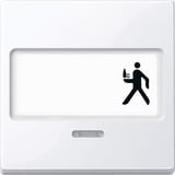 Merten Wippe Kontrast Fenster mit Schriftfeld weiß (glänzend), Retail