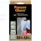 PanzerGlass Displayschutz Ultra-Wide Fit, Schutzfolie transparent, iPhone 16e / 14 / 13 / 13 Pro, EasyAligner